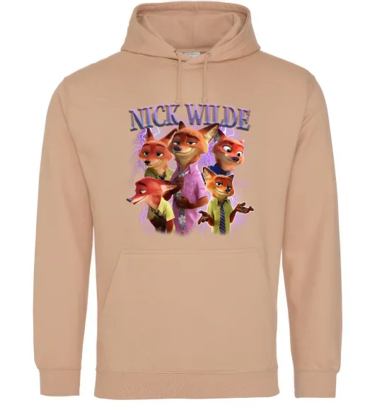 Женская толстовка (худи) Nick Wilde Песочный фото