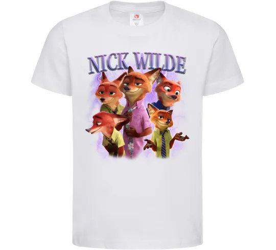 Детская футболка Nick Wilde Белый фото
