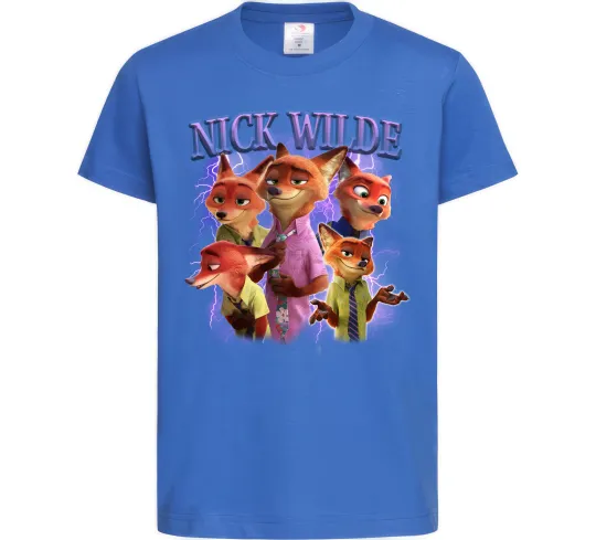 Детская футболка Nick Wilde Ярко-синий фото
