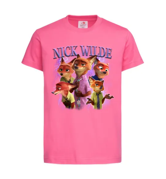 Детская футболка Nick Wilde Ярко-розовый фото