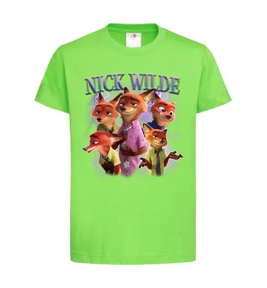 Детская футболка Nick Wilde Лаймовый фото