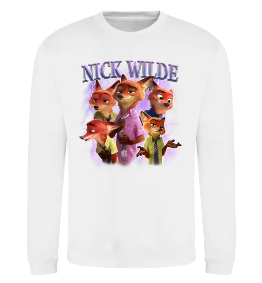Свитшот Nick Wilde Белый фото