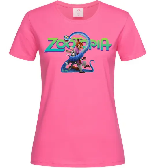 Женская футболка Zootopia 2 Ярко-розовый фото
