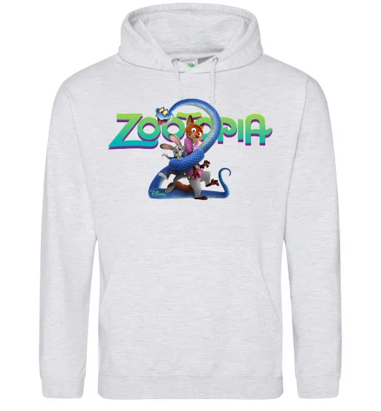 Женская толстовка (худи) Zootopia 2 Серый меланж фото