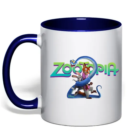 Чашка с цветной ручкой Zootopia 2 Глубокий темно-синий фото