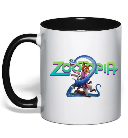 Чашка с цветной ручкой Zootopia 2 Черный фото