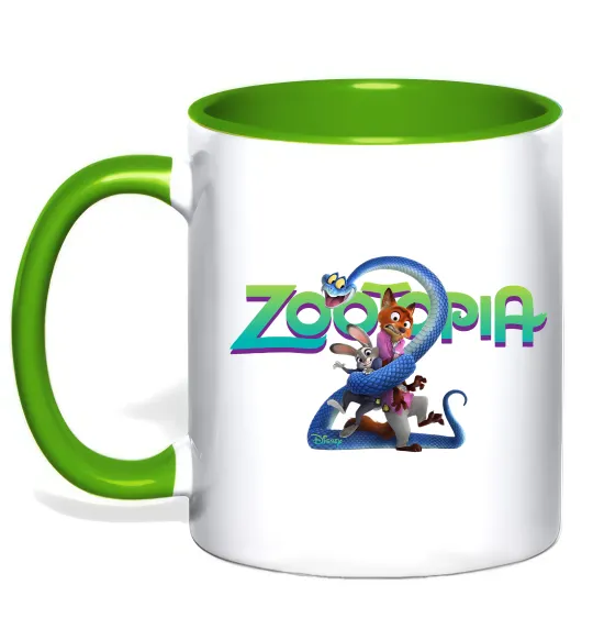 Чашка с цветной ручкой Zootopia 2 Зеленый фото