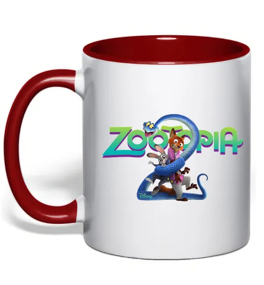 Чашка с цветной ручкой Zootopia 2 Красный фото