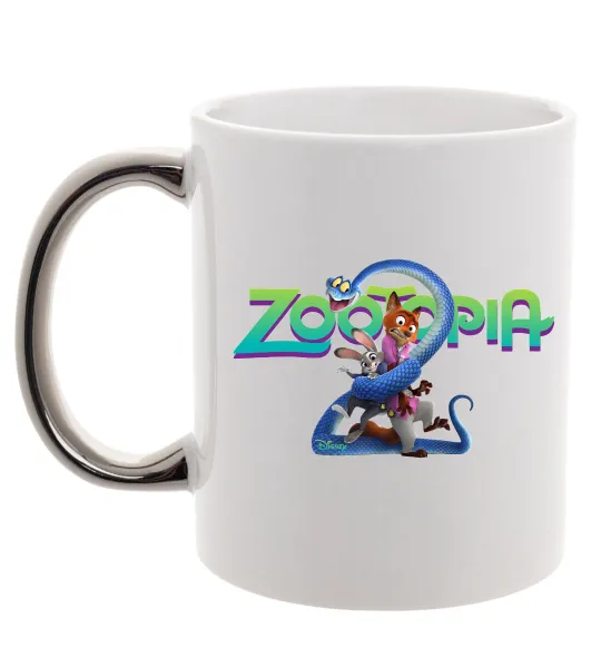 Чашка с цветной ручкой Zootopia 2 Серебро фото