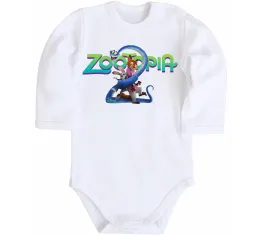 Детский боди Zootopia 2 Белый фото