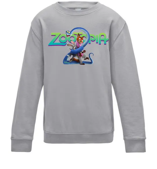 Детский Свитшот Zootopia 2 Серый меланж фото