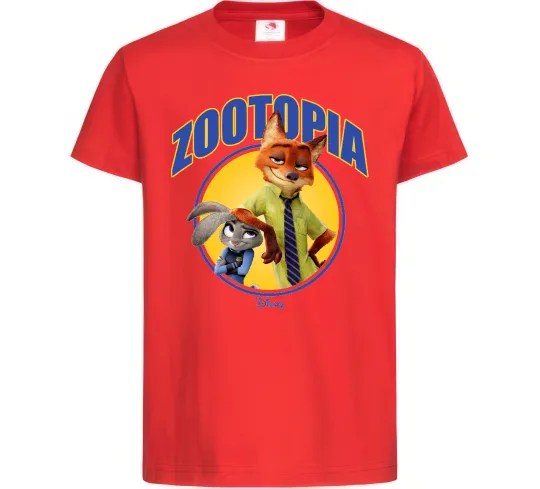 Детская футболка Нік та Джуді Зоотрополіс Красный фото