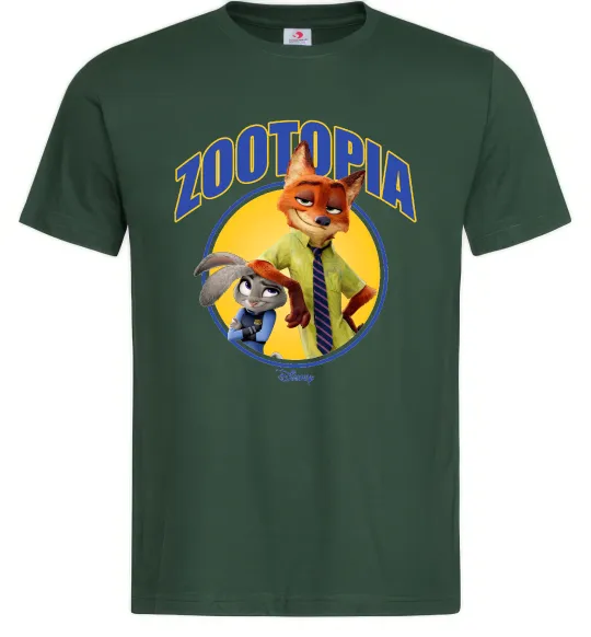Мужская футболка Нік та Джуді Зоотрополіс Темно-зеленый фото