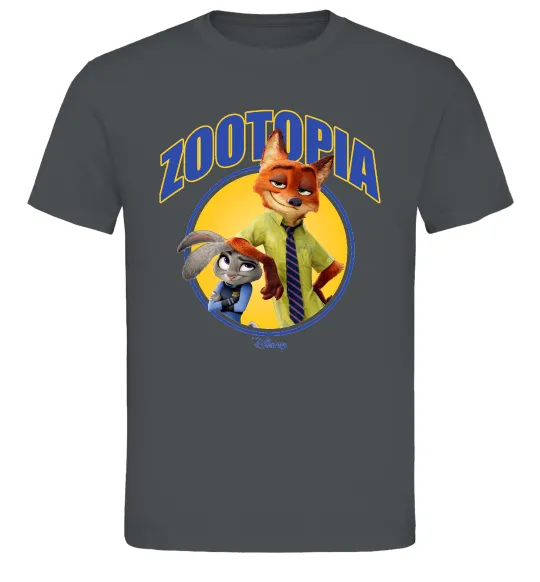 Мужская футболка Нік та Джуді Зоотрополіс Графит фото