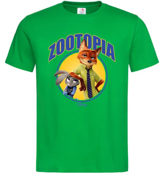 Мужская футболка Нік та Джуді Зоотрополіс Зеленый фото