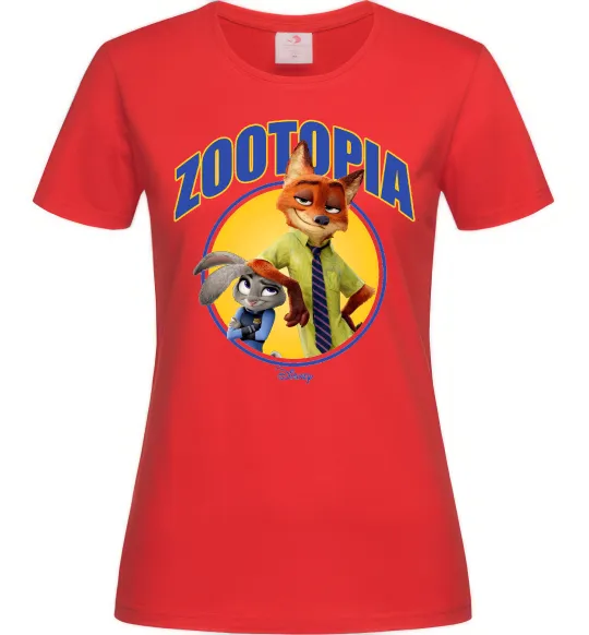Женская футболка Нік та Джуді Зоотрополіс Красный фото