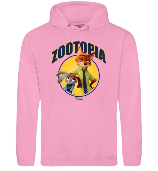 Чоловіча толстовка (худі) Нік та Джуді Зоотрополіс Рожевий фото