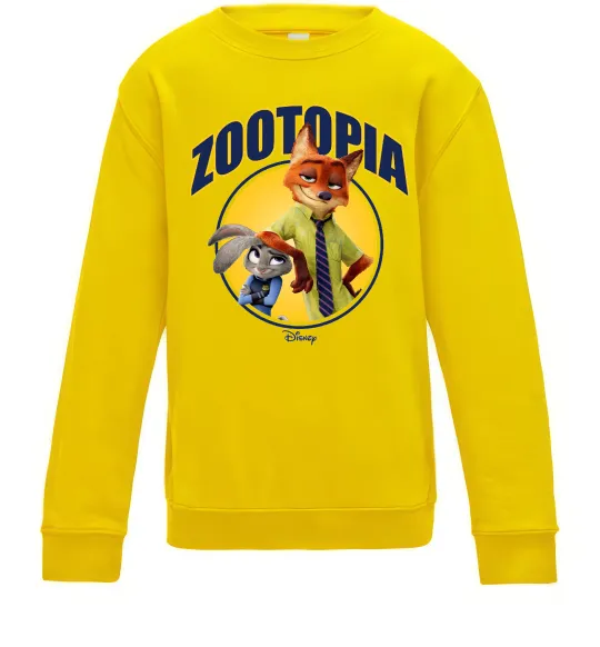 Детский Свитшот Нік та Джуді Зоотрополіс Солнечно желтый фото