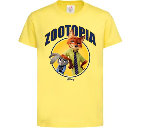 Детская футболка Нік та Джуді Зоотрополіс Лимонный фото