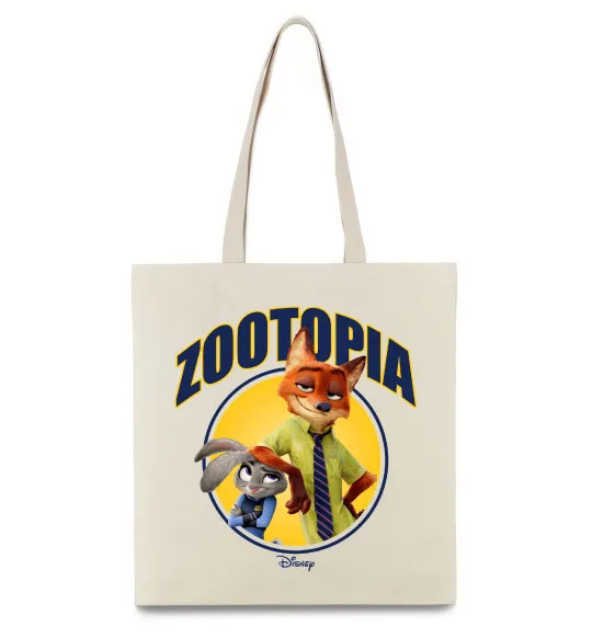 Эко-сумка Нік та Джуді Зоотрополіс Бежевый фото