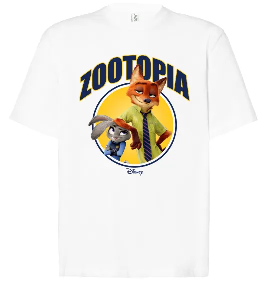 Футболка Оверсайз Нік та Джуді Зоотрополіс Белый фото