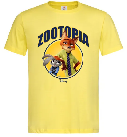 Мужская футболка Нік та Джуді Зоотрополіс Лимонный фото
