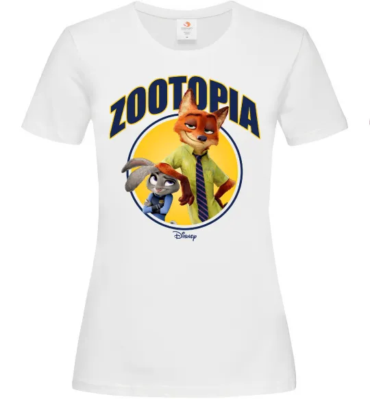 Женская футболка Нік та Джуді Зоотрополіс Белый фото