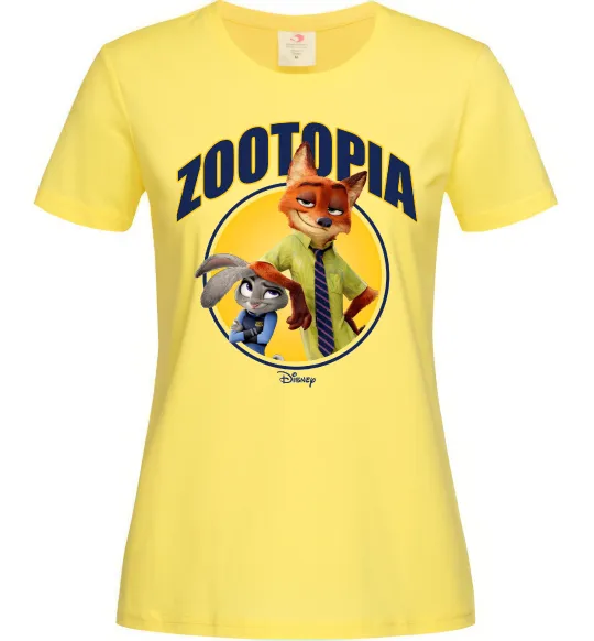 Женская футболка Нік та Джуді Зоотрополіс Лимонный фото