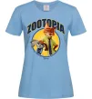 Женская футболка Нік та Джуді Зоотрополіс Голубой Женская футболка Нік та Джуді Зоотрополіс Голубой фото