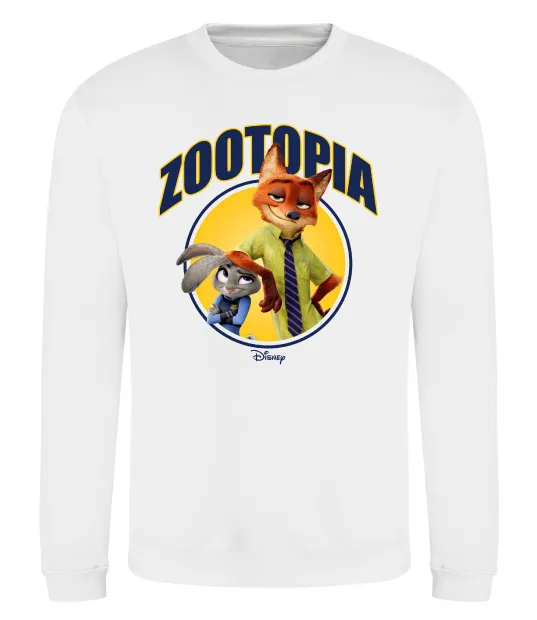 Свитшот Нік та Джуді Зоотрополіс Белый фото