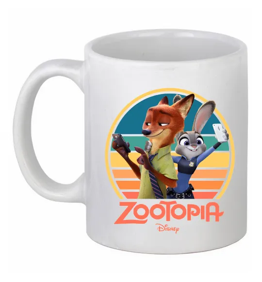 Чашка керамічна Nick and Judy selfie Білий фото