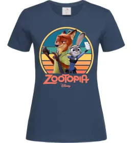 Женская футболка Нік та Джуді Зоотрополіс Черный фото Женская футболка Нік та Джуді Зоотрополіс Черный фото