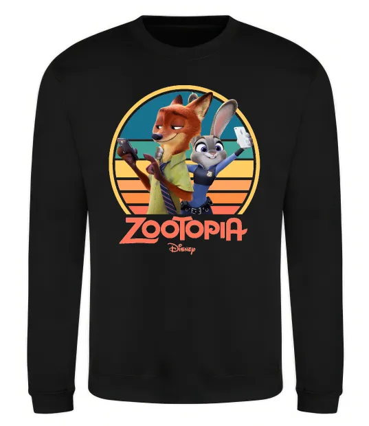 Свитшот Nick and Judy selfie Черный фото