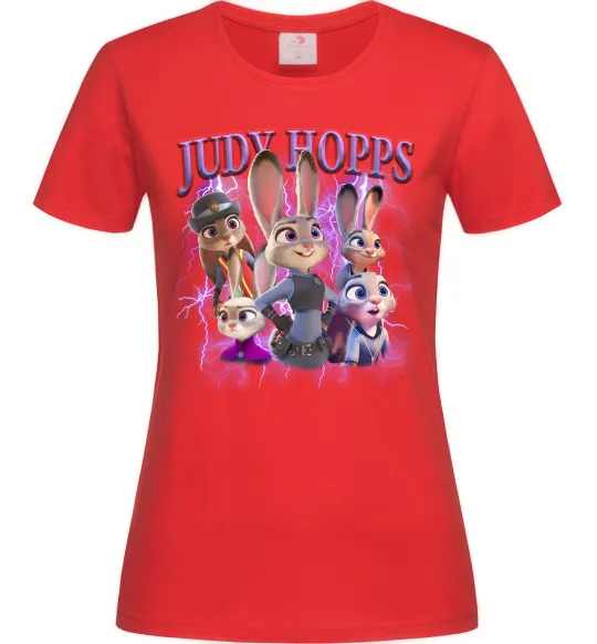 Женская футболка Judy Hopps Красный фото