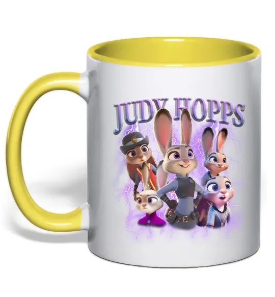 Чашка с цветной ручкой Judy Hopps Солнечно желтый фото