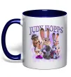 Чашка с цветной ручкой Judy Hopps Глубокий темно-синий фото