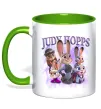 Чашка с цветной ручкой Judy Hopps Лаймовый фото
