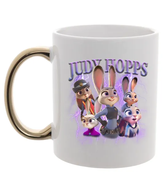 Чашка с цветной ручкой Judy Hopps Золото фото