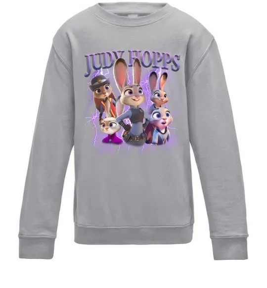 Детский Свитшот Judy Hopps Серый меланж фото