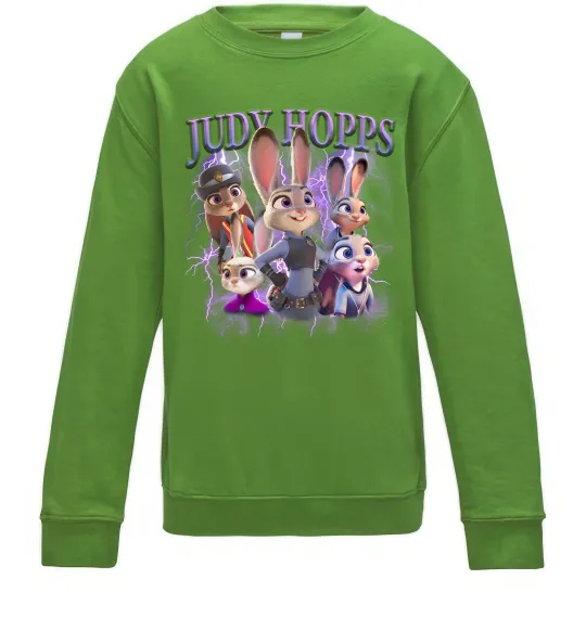 Детский Свитшот Judy Hopps Лаймовый фото
