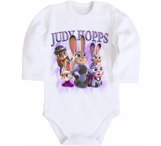 Детский боди Judy Hopps Белый фото