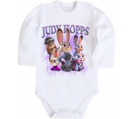 Детский боди Judy Hopps Белый фото