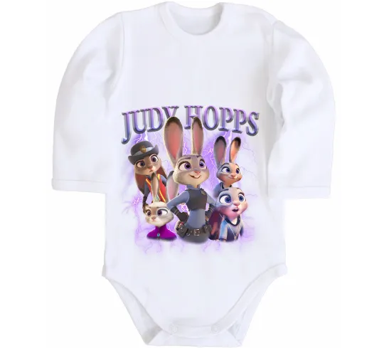 Дитячий бодік Judy Hopps Білий фото