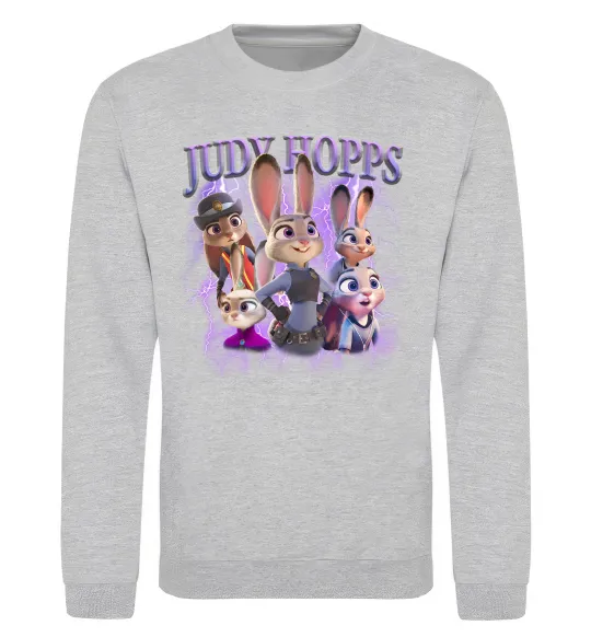 Світшот Judy Hopps Сірий меланж фото