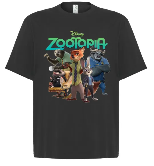 Футболка Оверсайз Zootopia disney Черный фото
