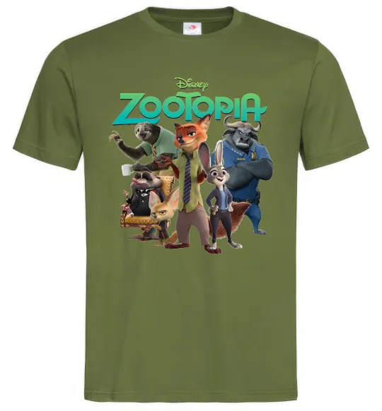 Мужская футболка Zootopia disney Оливковый фото