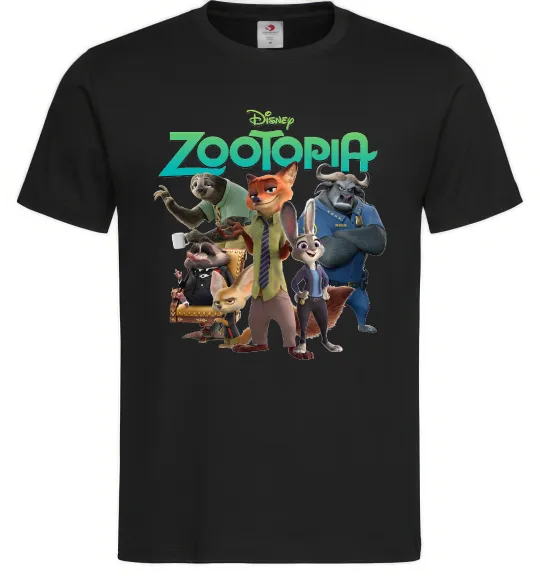 Мужская футболка Zootopia disney Черный фото