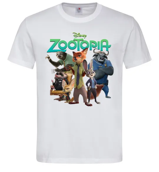 Мужская футболка Zootopia disney Белый фото