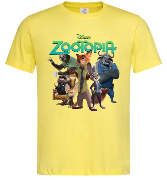 Мужская футболка Zootopia disney Лимонный фото