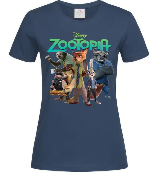 Женская футболка Zootopia disney Темно-синий фото